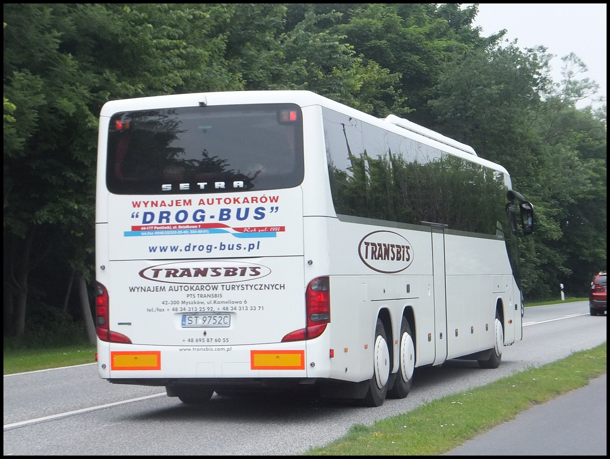 Setra 416 GT-HD von Transbis aus Polen in Sassnitz.