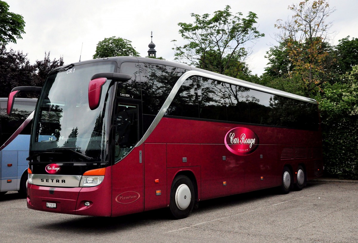 Setra 416 HDH von  Car Rouge  aus der Schweiz im Juni 2015 in Krems.