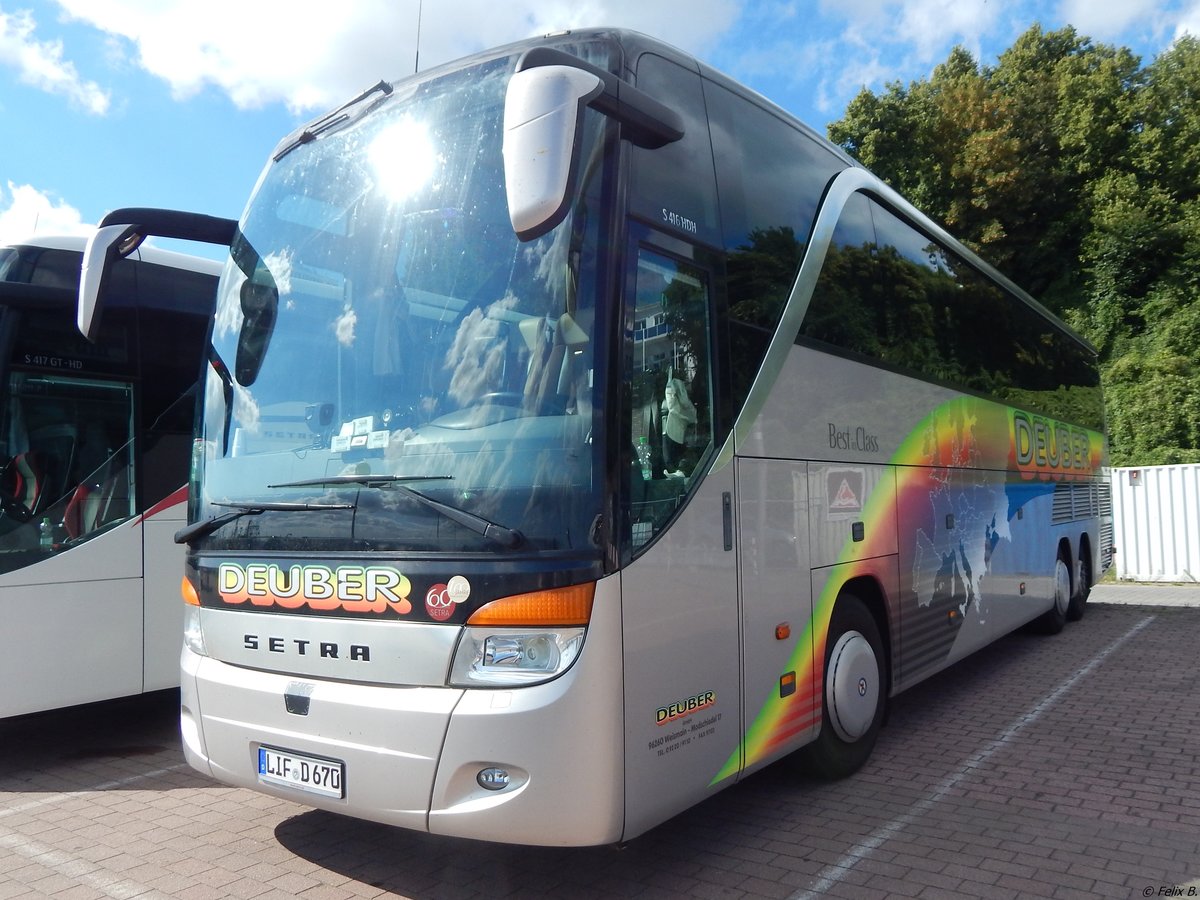 Setra 416 HDH von Deuber aus Deutschland im Stadthafen Sasnitz.