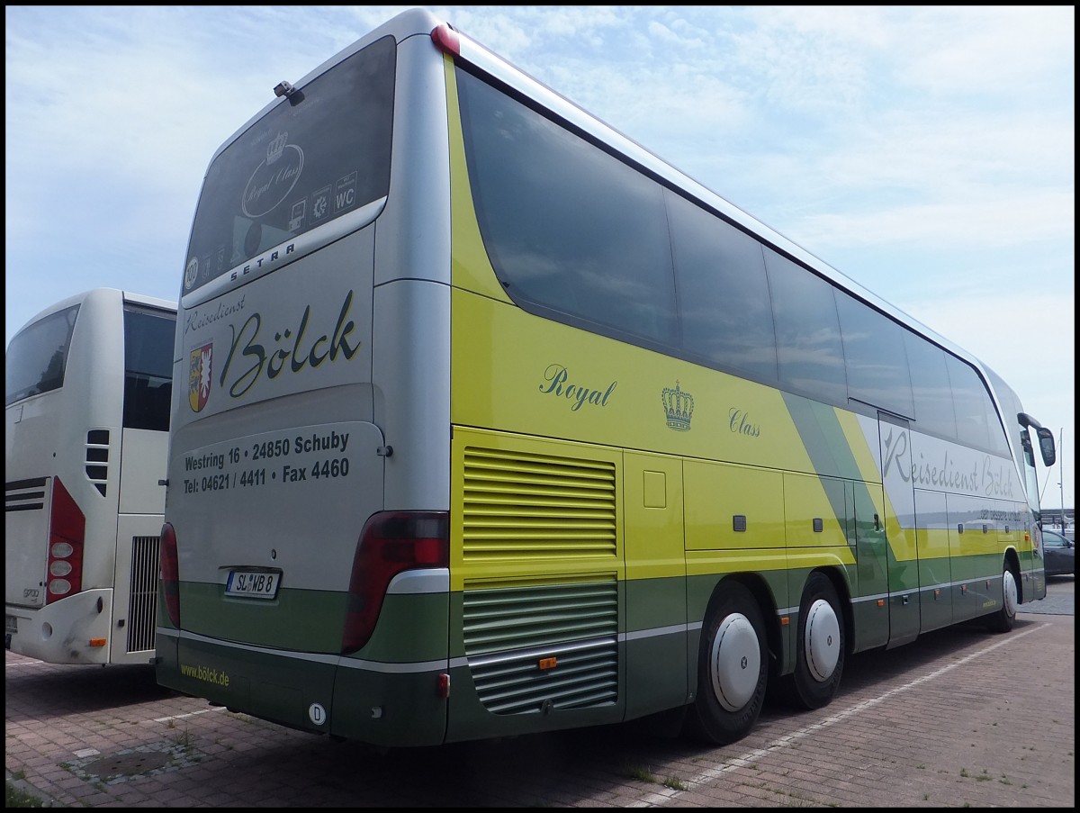 Setra 416 HDH vom Reisedienst Blck aus Deutschland im Stadthafen Sassnitz.