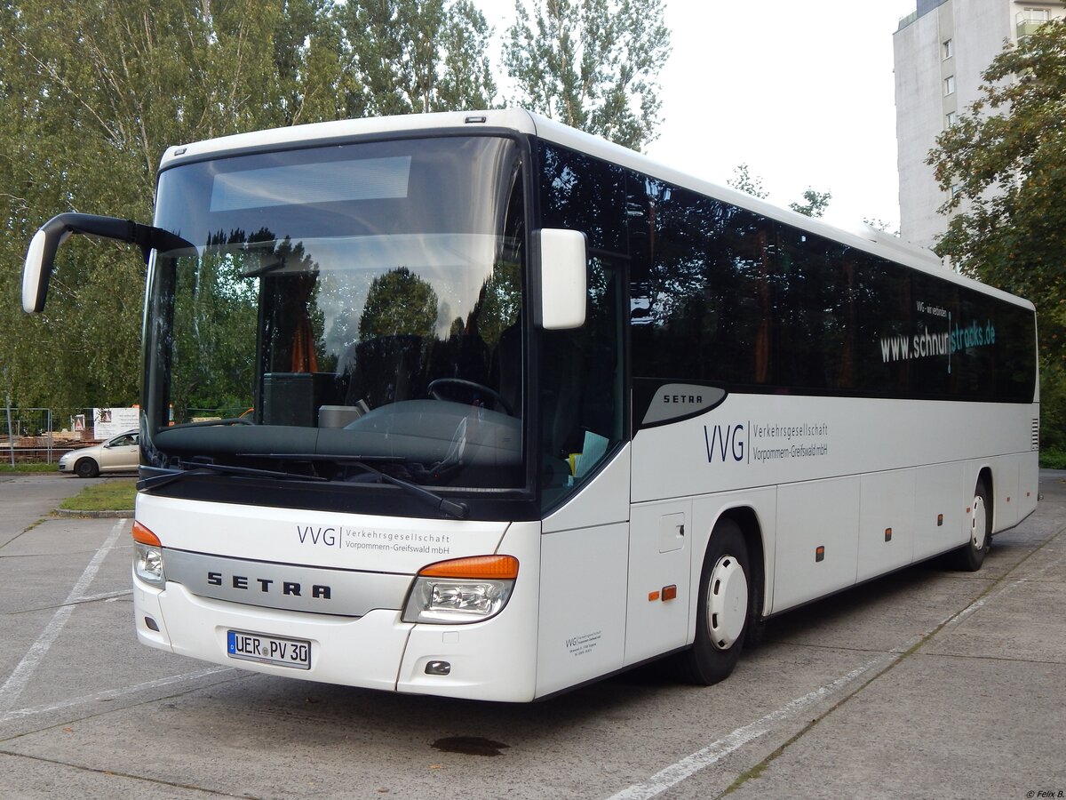 Setra 416 UL der VVG in Neubrandenburg.