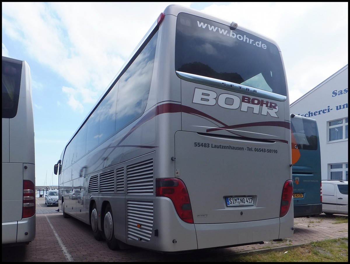 Setra 417 HDH von Bohr aus Deutschland im Stadthafen Sassnitz.