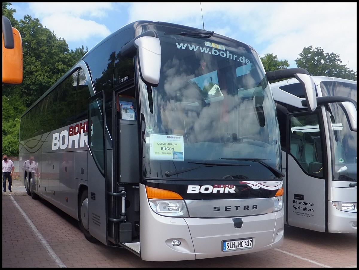 Setra 417 HDH von Bohr aus Deutschland im Stadthafen Sassnitz.