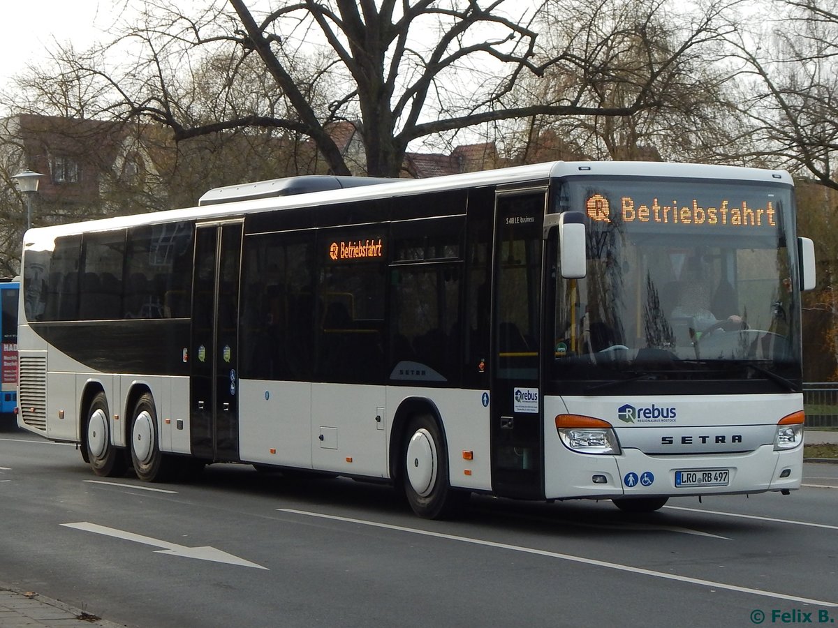 Setra 418 LE Business von Regionalbus Rostock in Gstrow.