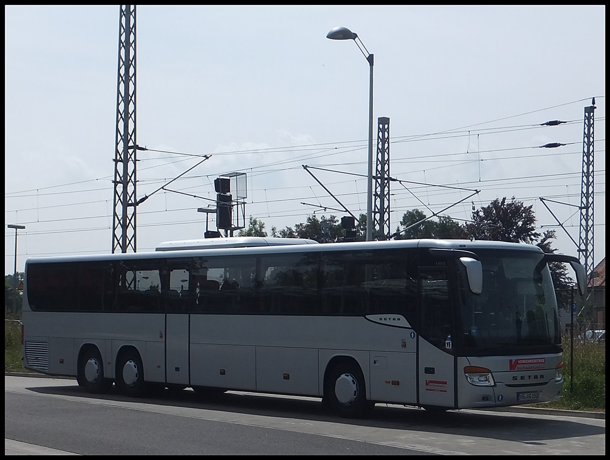 Setra 419 UL der Verkehrsbetrieb Greifswald-Land GmbH in Greifswald.