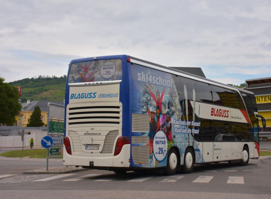 Setra 431 DT von Blaguss Reisen aus Wien 2018 in Krems.