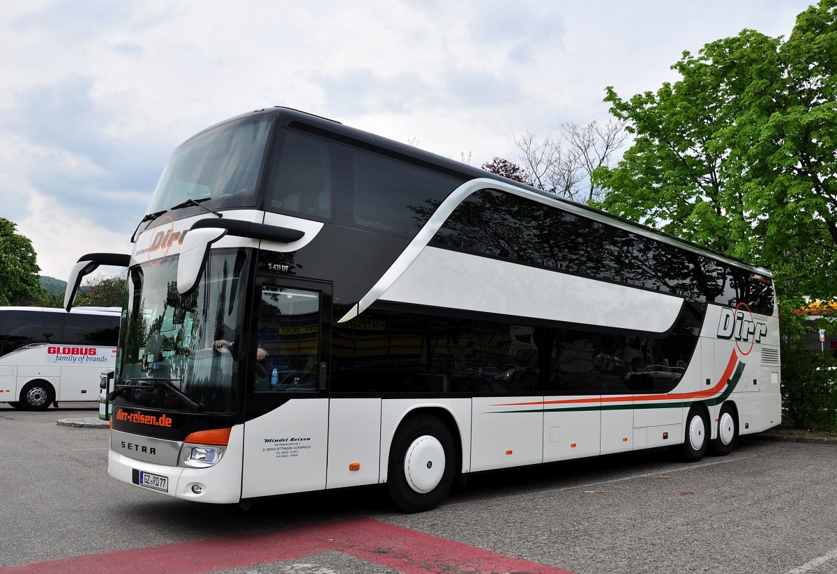 Setra 431 DT von DIRR Reisen aus der BRD am 30.4.2015 in Krems.