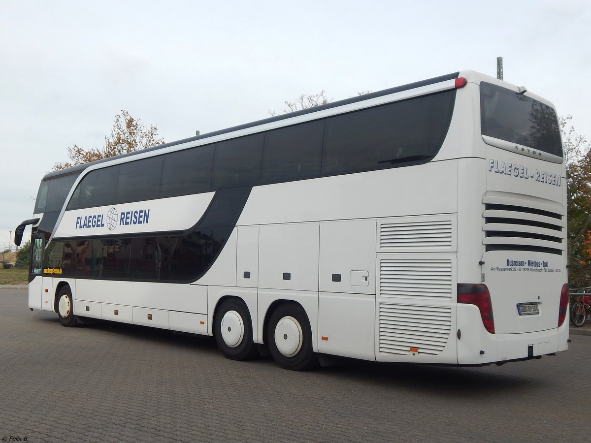 Setra 431 DT von Flaegel Reisen aus Deutschland (ex Röttgen KU-MR 431; exex Albus W2627LO) in Neubrandenburg.