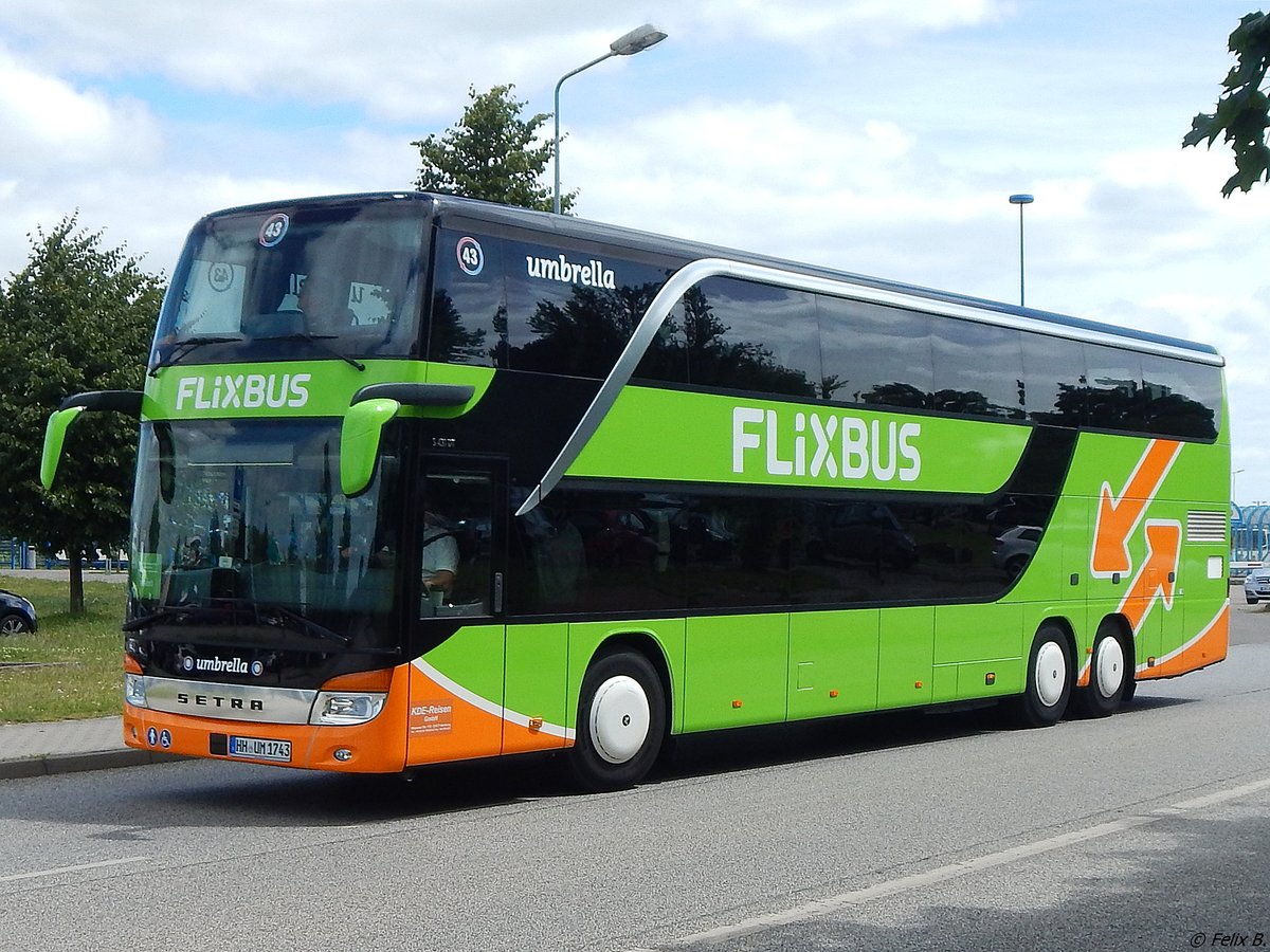 Setra 431 DT von Flixbus/KDE Reisen aus Deutschland in Rostock.