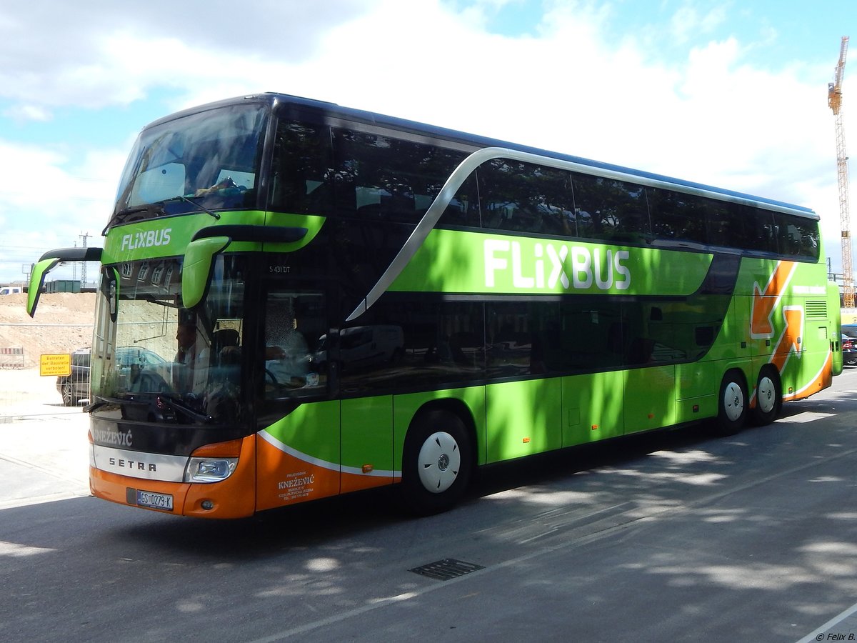 Setra 431 DT von Flixbus/Knežević aus Kroatien in Karlsruhe.