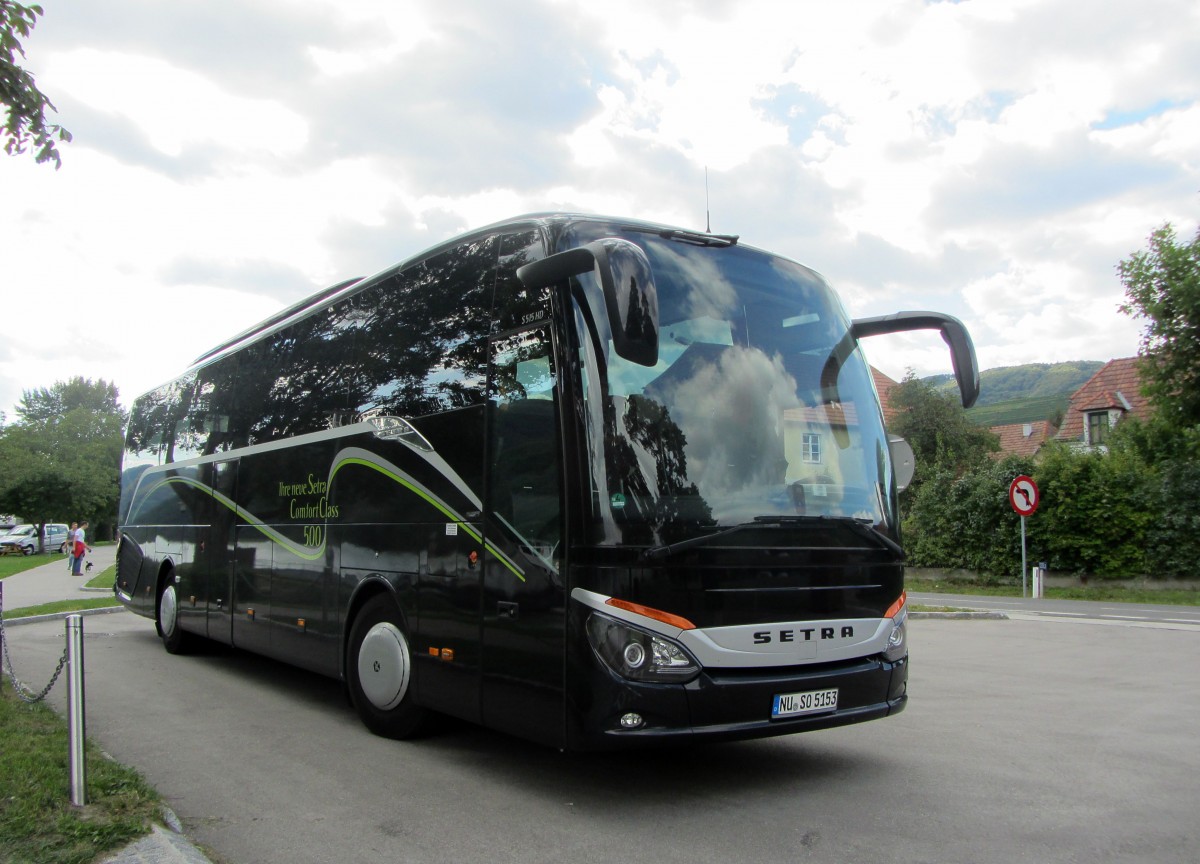 SETRA 515 HD aus der BRD im September 2013 in Weissenkirchen / Niedersterreich gesehen.