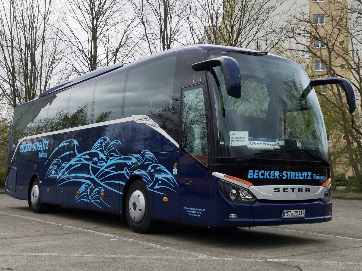 Setra 515 HD von Becker-Strelitz Reisen aus Deutschland in Neubrandenburg.