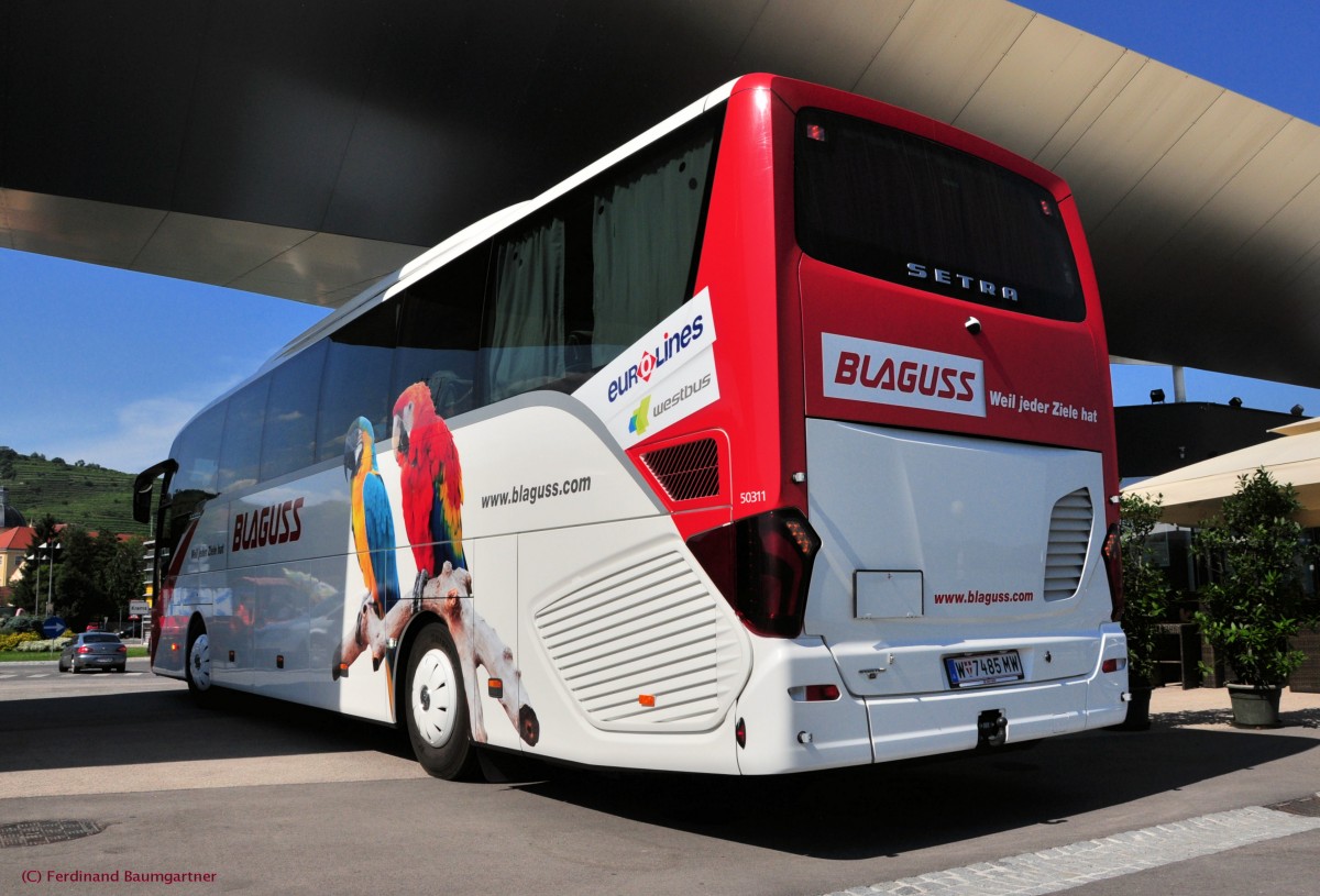 SETRA 515 HD von BLAGUSS Busreisen / Wien,am 9.7.2013 in Krems an der Donau.