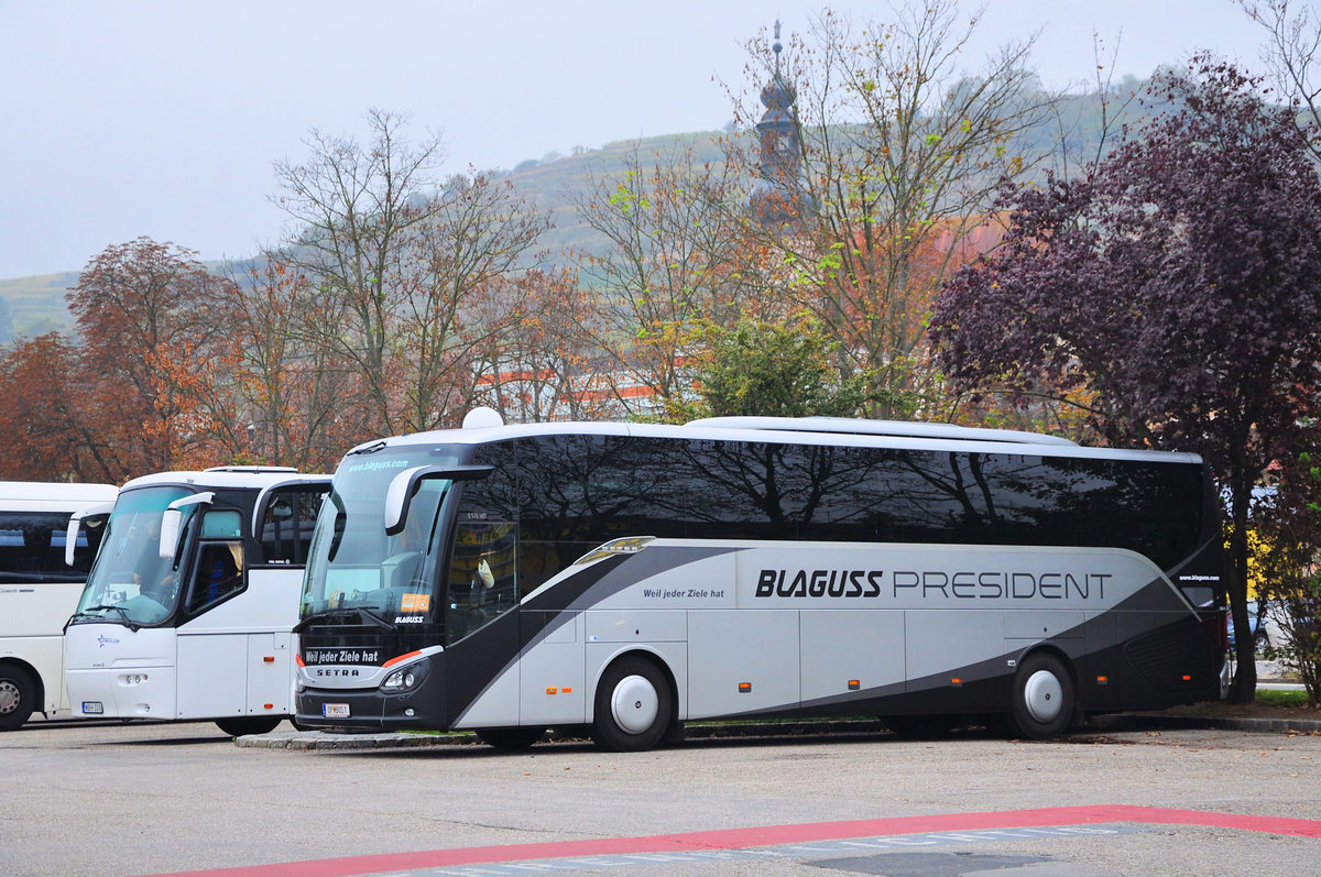 Setra 515 HD von Blaguss Reisen aus sterreich in Krems.