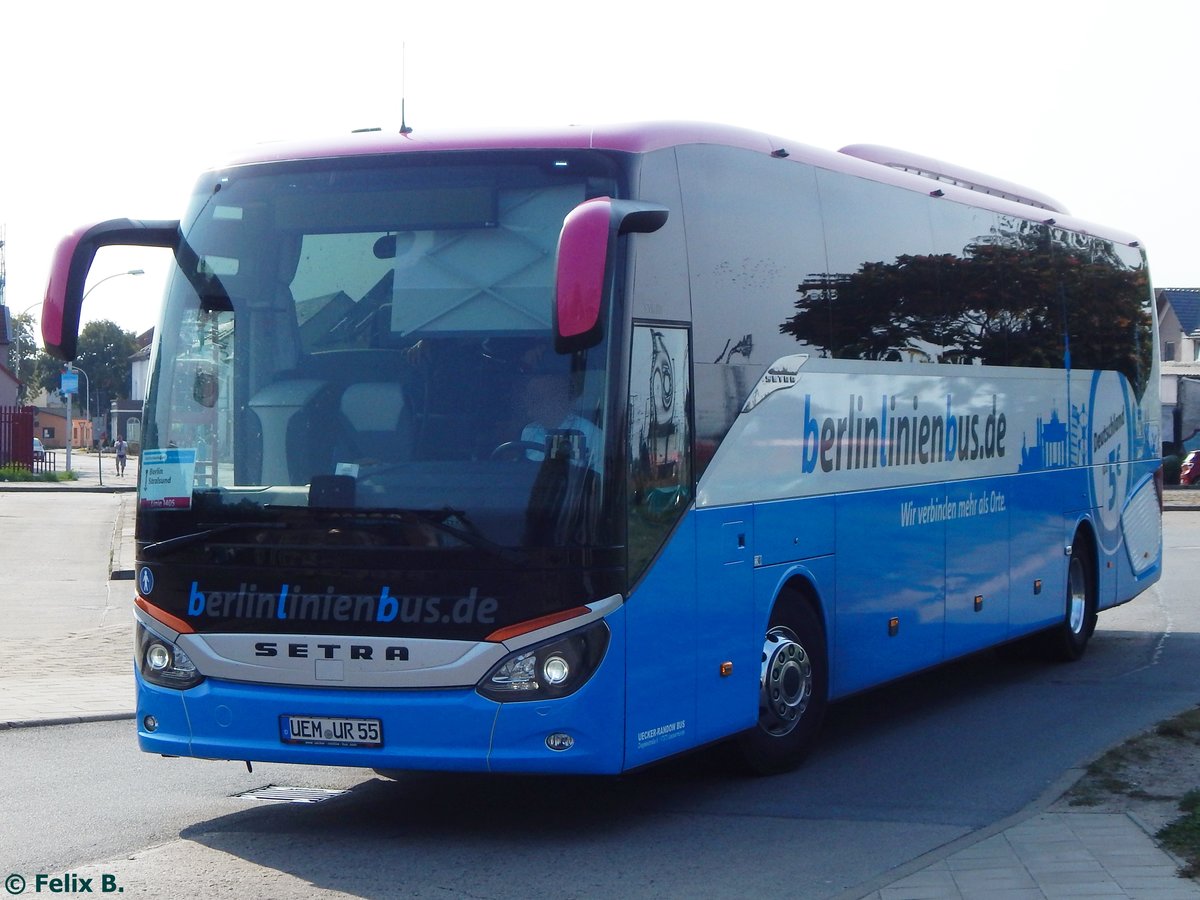 Setra 516 HD von BerlinLinienBus/URB in Neubrandenburg.