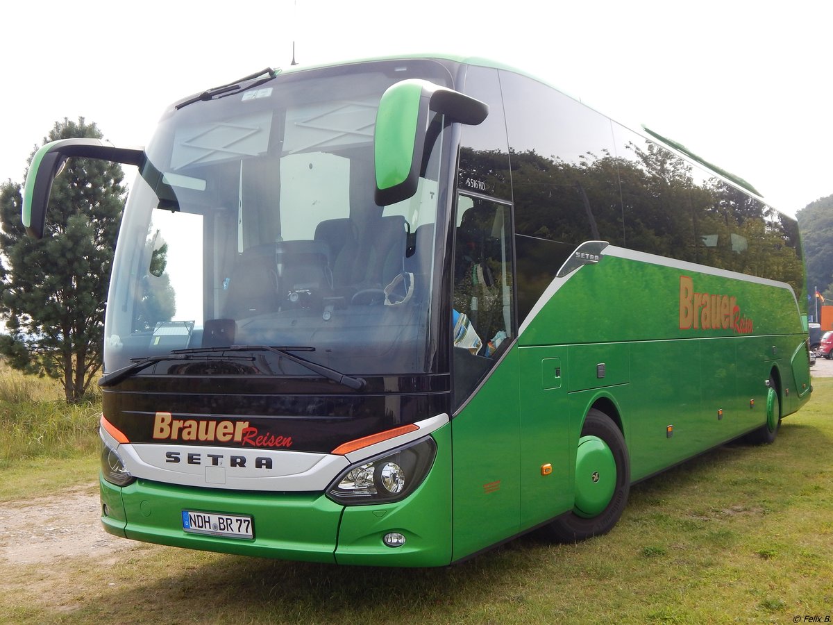 Setra 516 HD von Brauer Reisen aus Deutschland in Mukran.