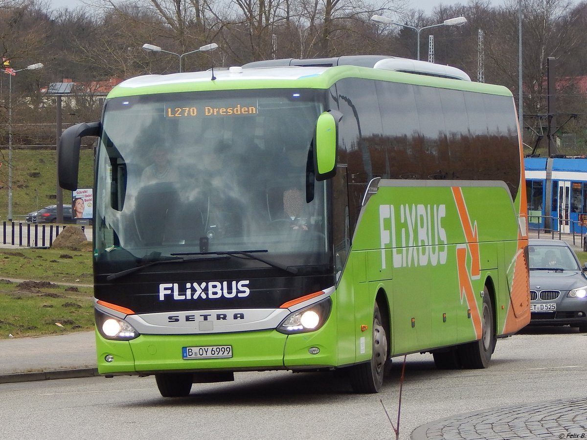 Setra 516 HD von Flixbus/Prima Klima Reisen aus Deutschland in Rostock.