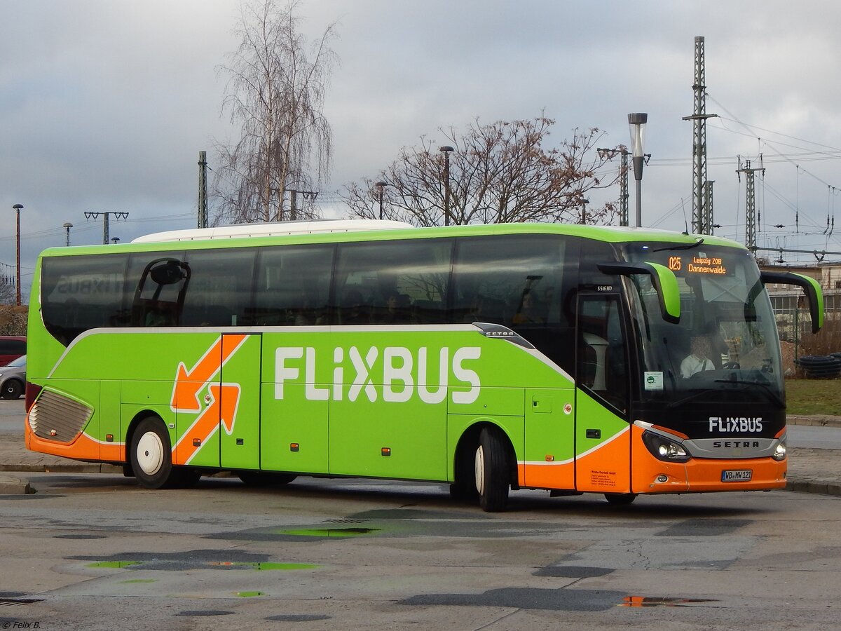 Setra 516 HD von Flixbus/Wricke Touristik aus Deutschland in Neubrandenburg.