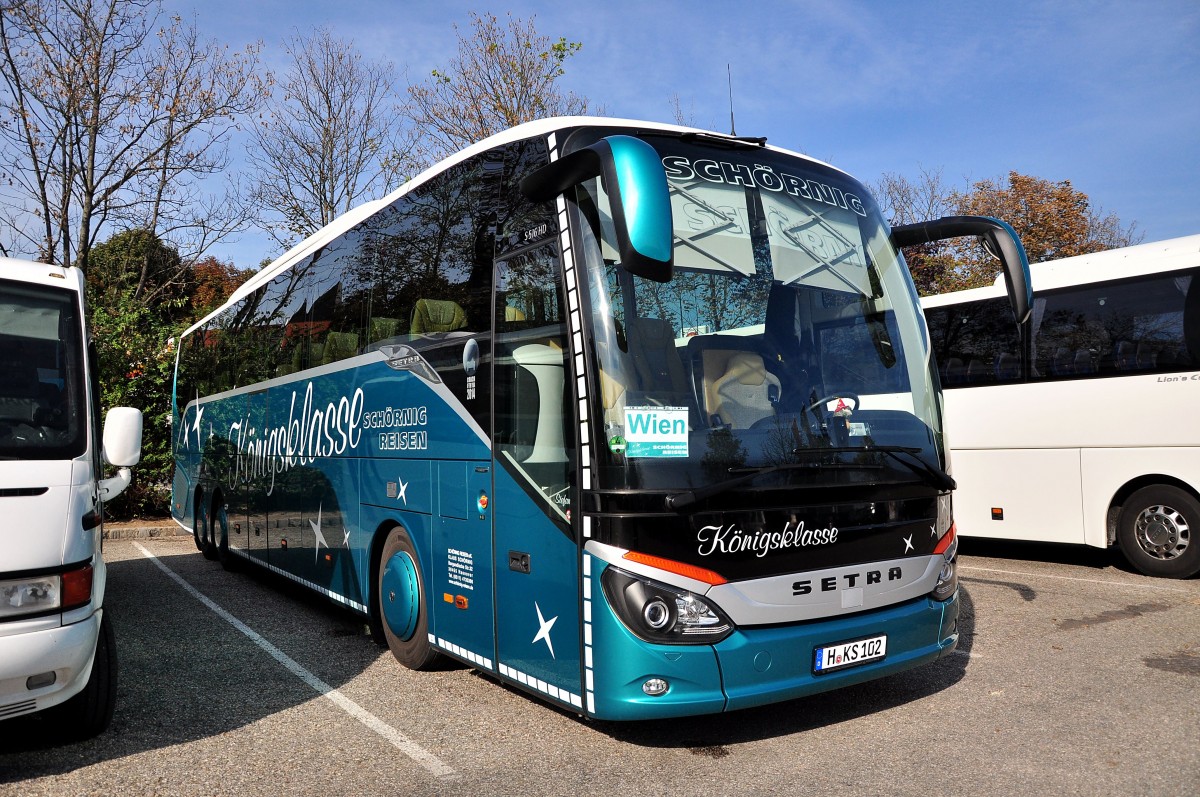 Setra 516 HD von Schrnig Reisen aus der BRD am 24.9.2014 in Krems.