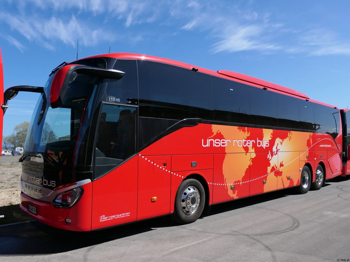 Setra 516 HD von URB aus Deutschland in Ueckermünde.