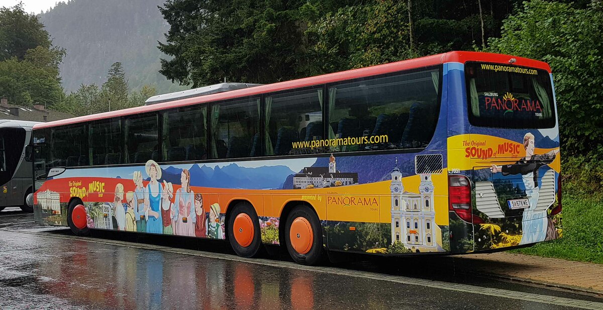 Setra von PANORAMATOURS steht im September 2022 am Königssee