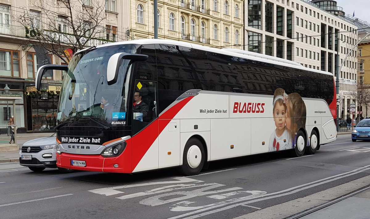 Setra S 517 HD unterwegs in Wien im November 2019