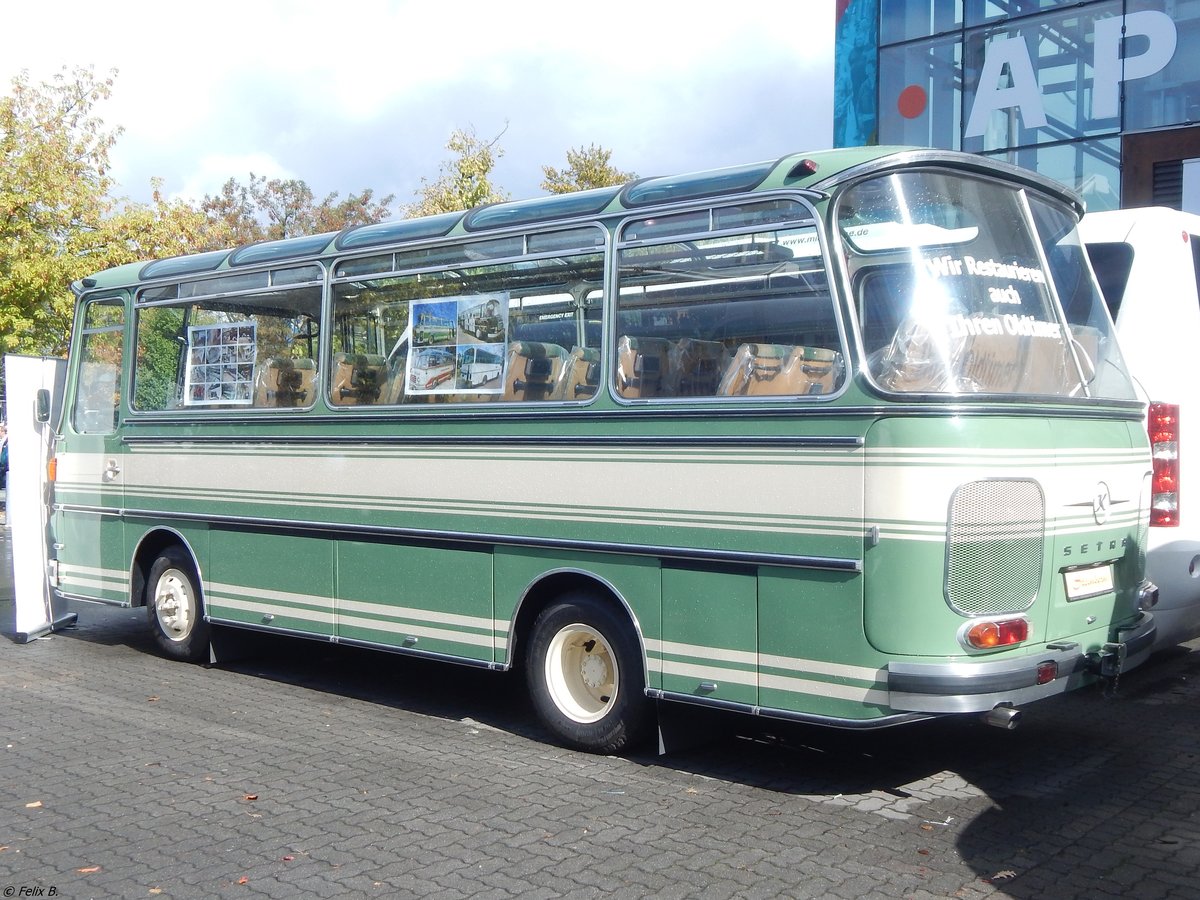 Setra S80 von Steinborn Omnibusbetrieb aus Deutschland in Hannover auf der IAA.