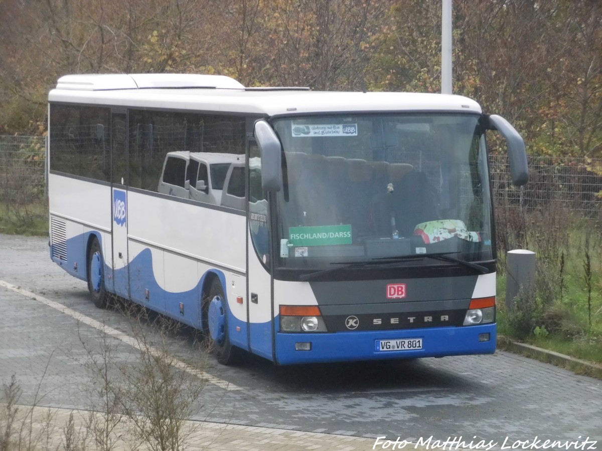 Setra von der UBB abgestellt in Barth am 5.11.15