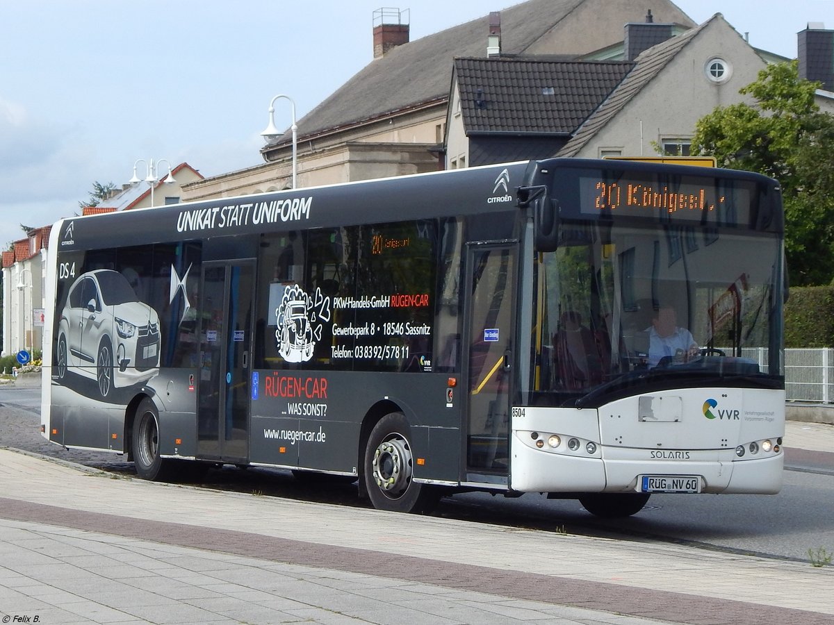 Solaris Urbino 12 der VVR in Sassnitz. 