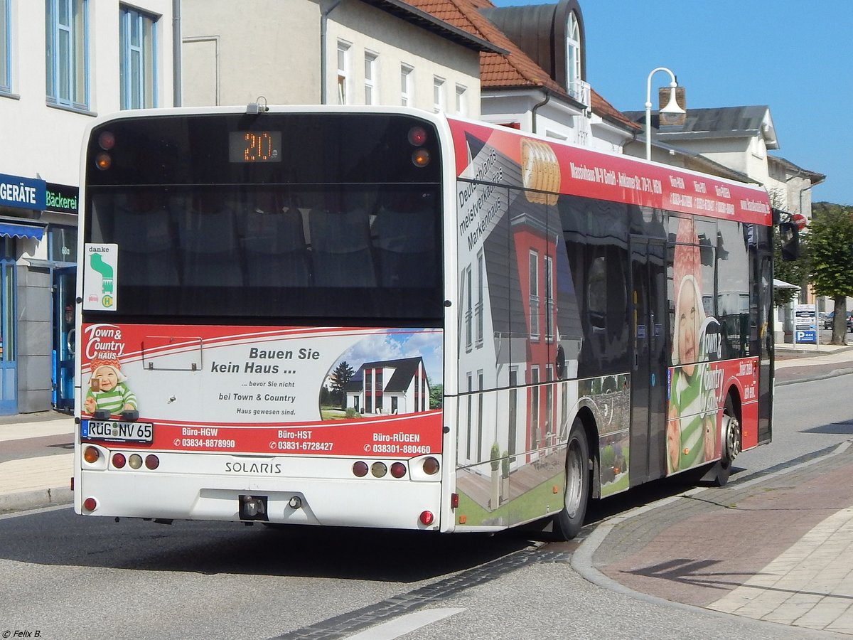 Solaris Urbino 12 der VVR in Sassnitz. 