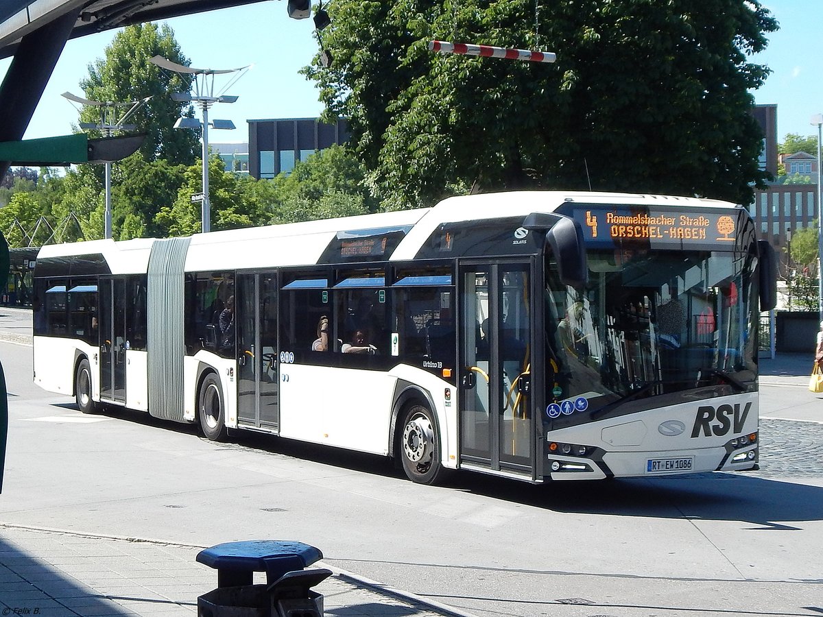 Solaris Urbino 18 der Reutlinger Stadtverkehrsgesellschaft in Reutlingen am 20.06.2018