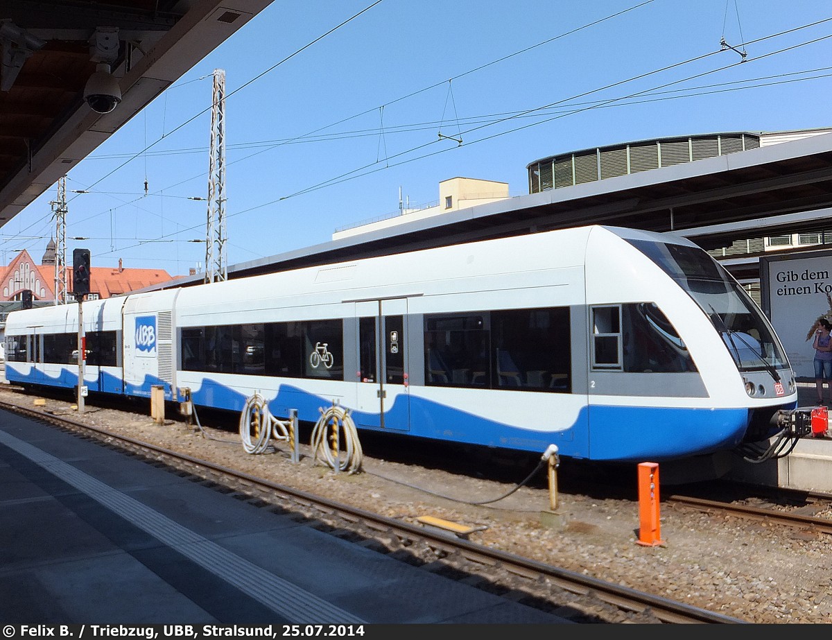 Stadler der UBB in Stralsund am 25.07.2014 