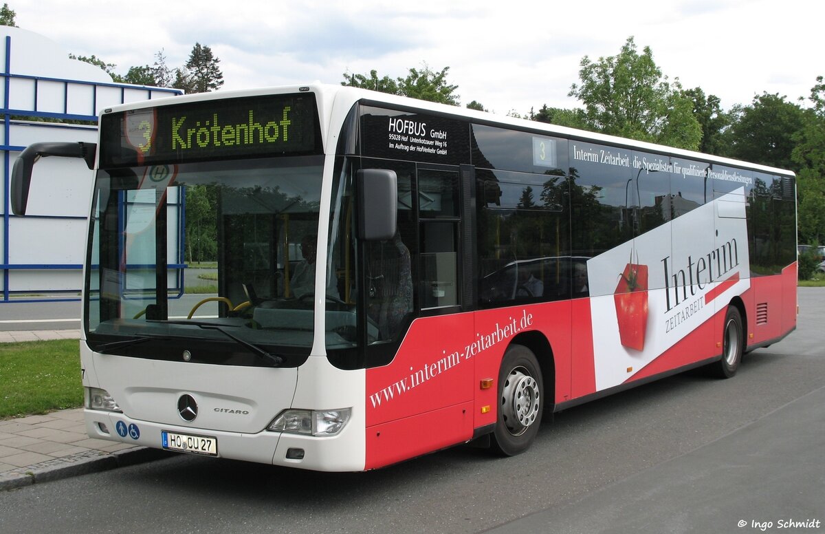 Stadtwerke Hof | HofBus | Nr. 27 | HO-CU 27 | Mercedes-Benz Citaro Facelift | 15.07.2011 in Hof 