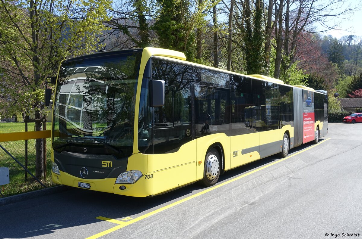 STI Bus aus Thun | Nr. 708 | BE·865 708 | Mercedes-Benz Citaro 2 G | 17.04.2022 in Thun