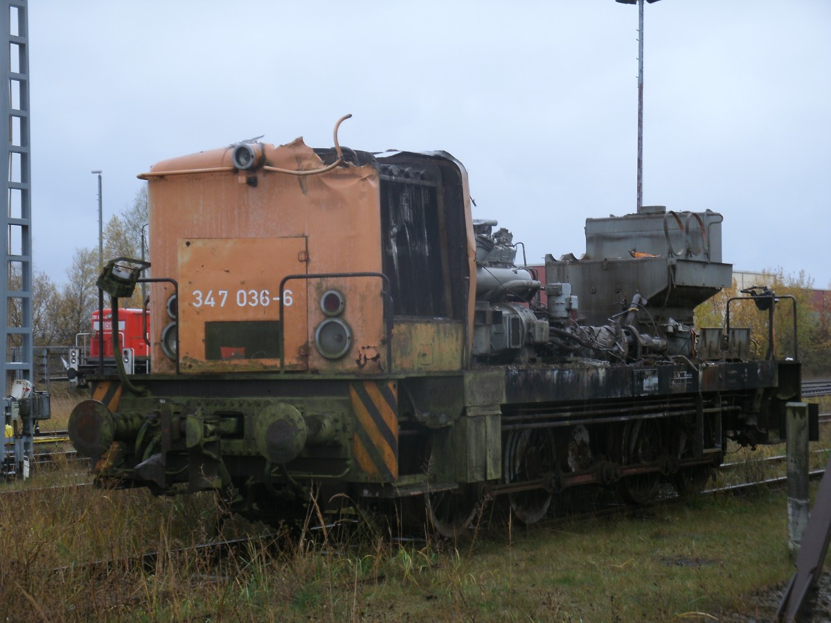 Stunden sp�ter,am 20.November 2013,existierte 347 036 nicht mehr.Aufnahme in Mukran.