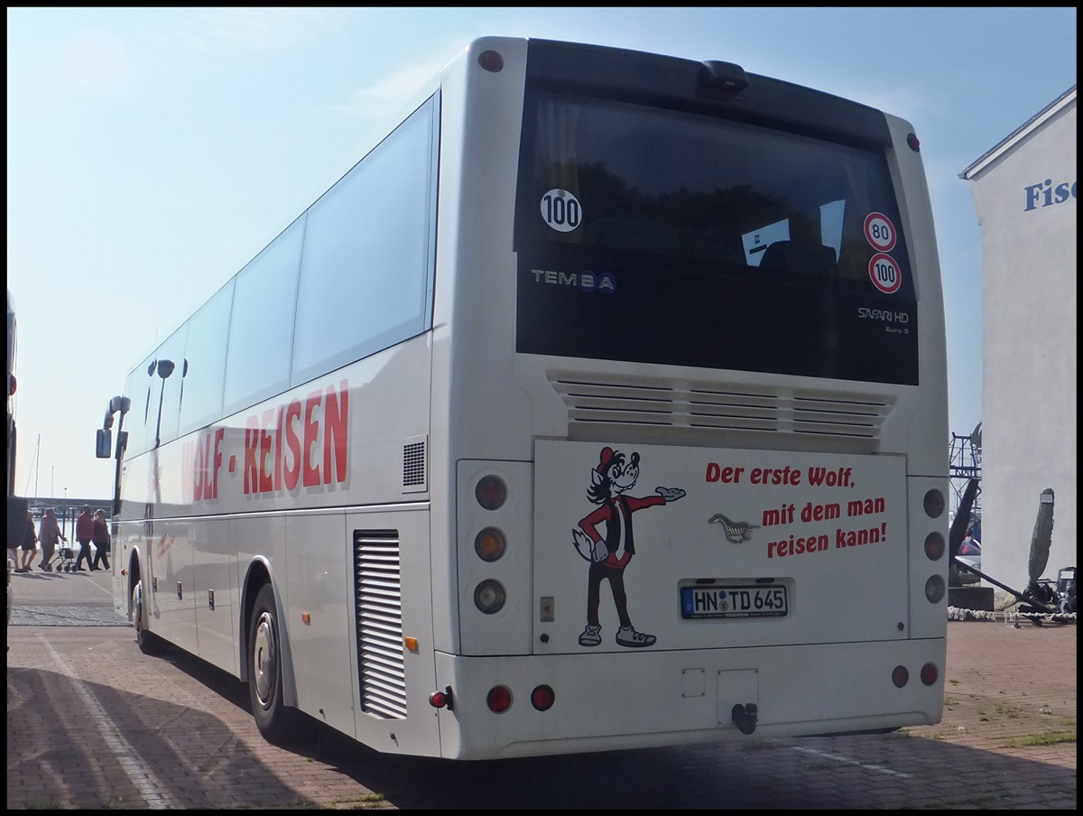 Temsa Safari HD von Wolf-Reisen aus Deutschland im Stadthafen Sassnitz.