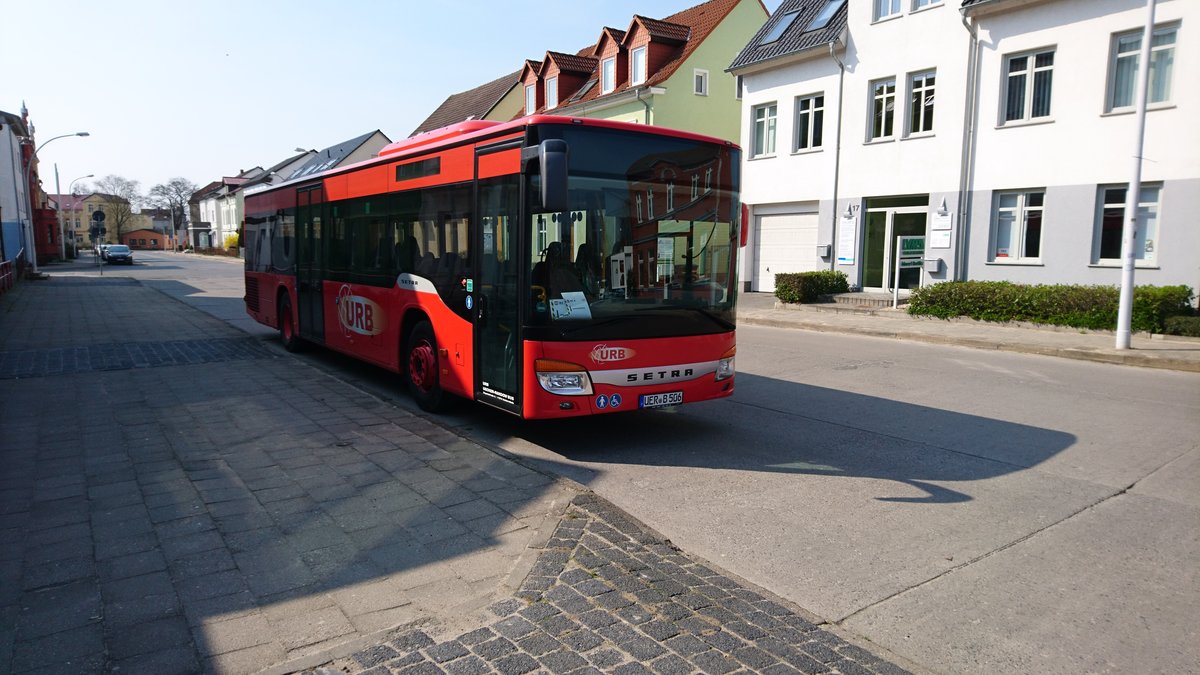 ....UER B 506 im April 2017 als SEV in Neubrandenburg 