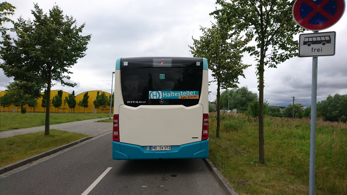 ....und auch NB SW 592 hat seine Werbung vom Gterbahnhof nicht mehr seit paar tagen 