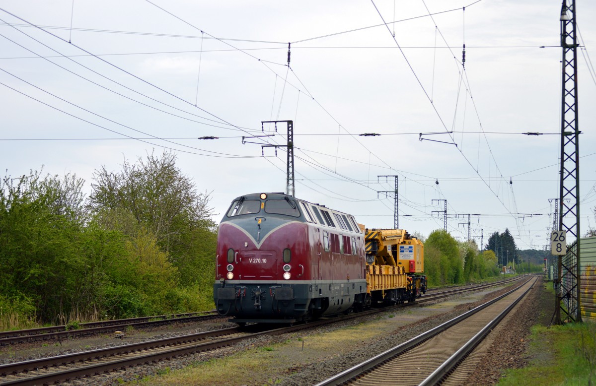 V 270.10 bei der Durchfahrt in Weiterstadt am 17.04.2015