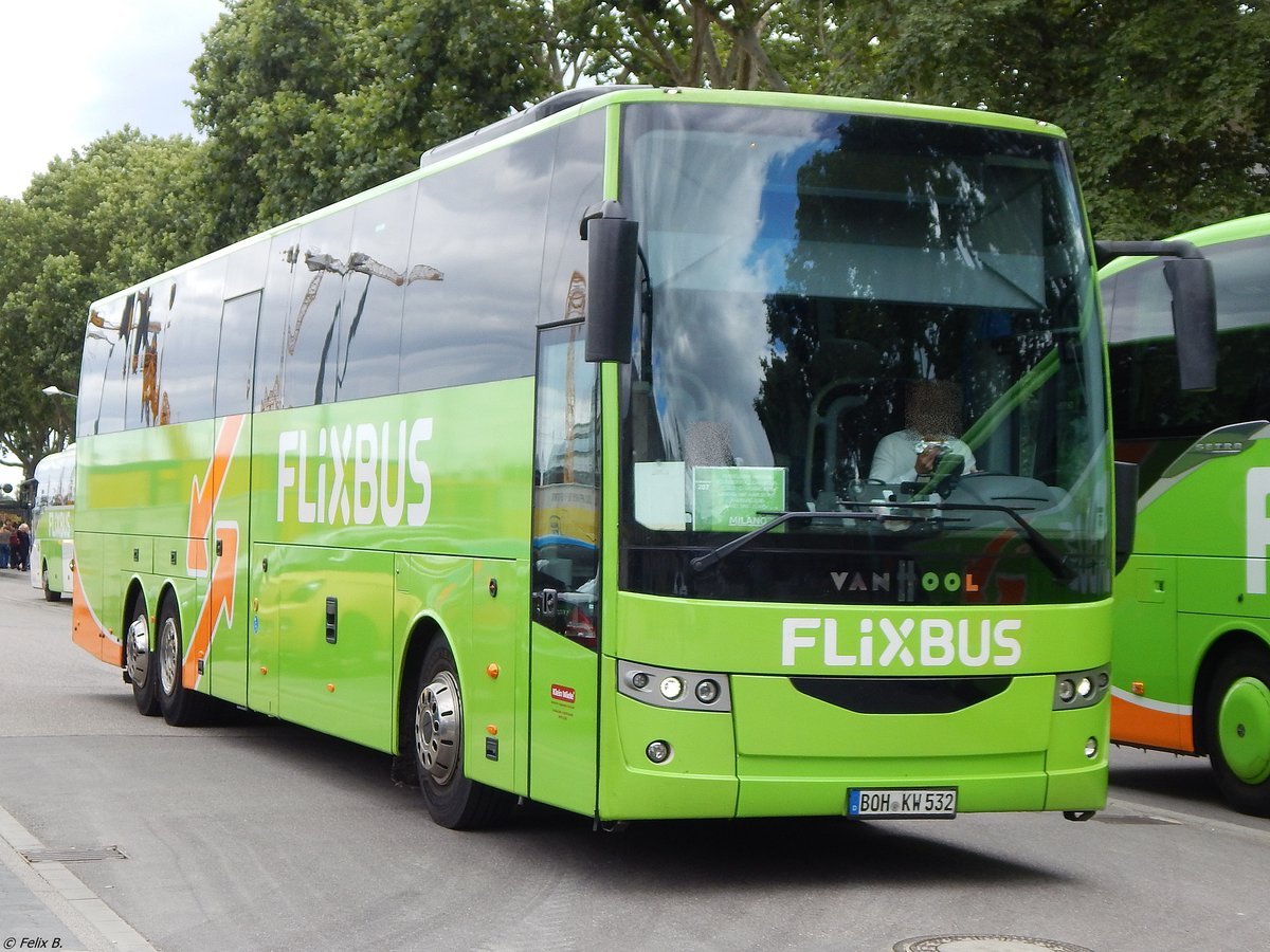 Van Hool EX16 von FlixBus/Klein Wiele aus Deutschland in Karlsruhe.