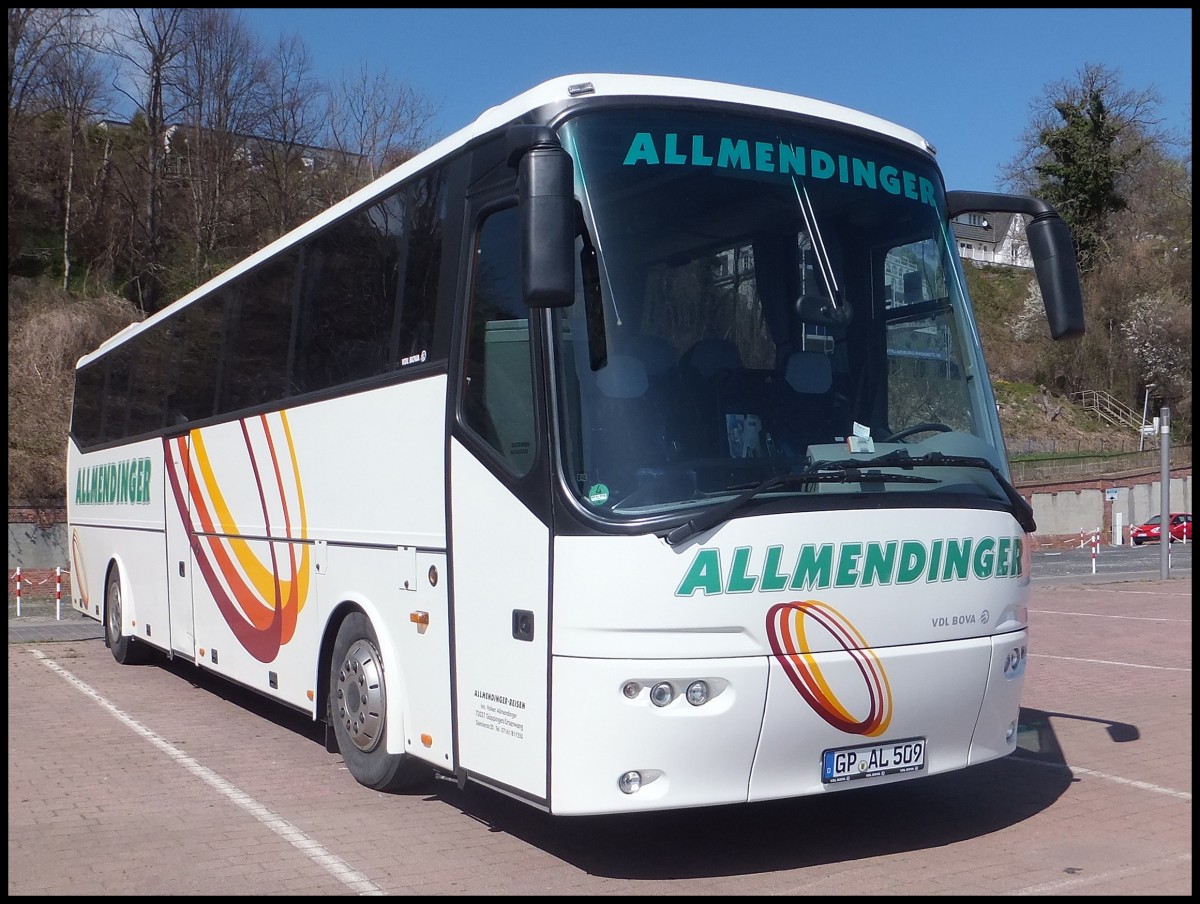 VDL Bova Futura von Allmendinger aus Deutschland im Stadthafen Sassnitz.