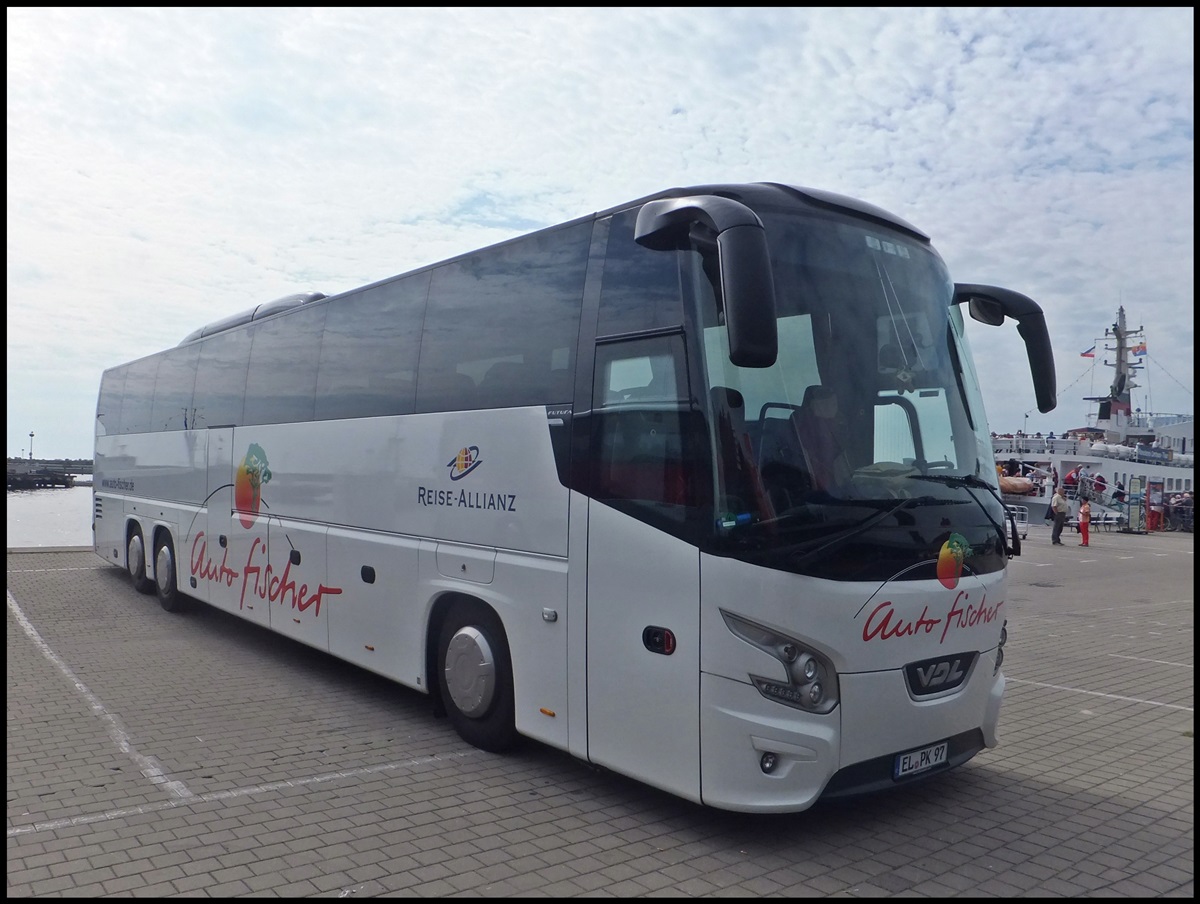 VDL Futura von Auto-Fischer aus Deutschland im Stadthafen Sassnitz.