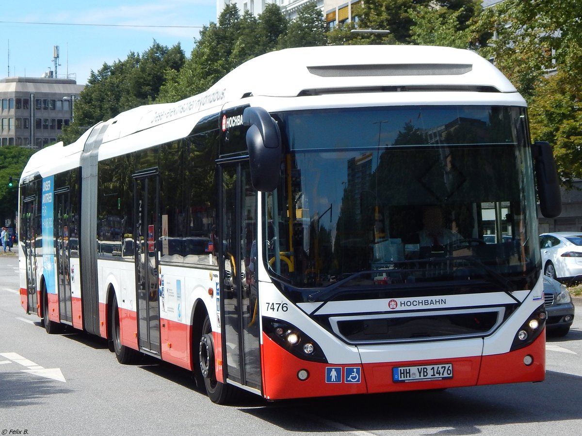 Volvo 7900 Hybrid der Hamburger Hochbahn AG in Hamburg.