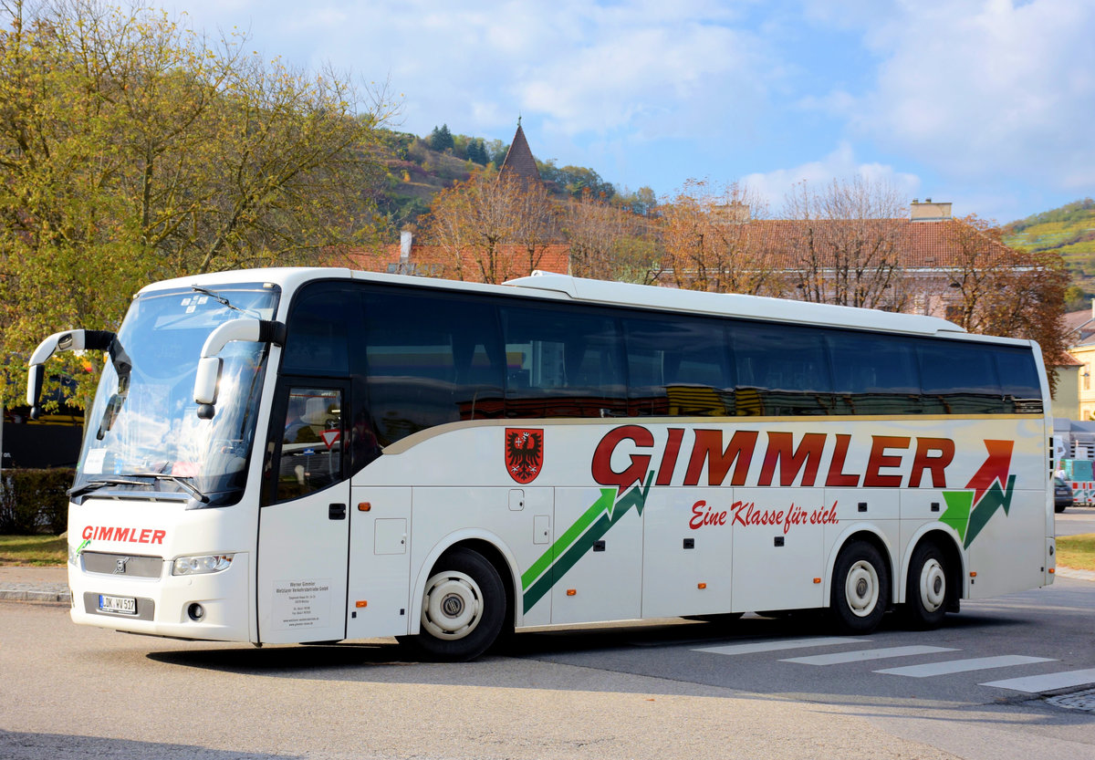 Volvo 9900 von Gimmler Reisen aus der BRD in Krems.