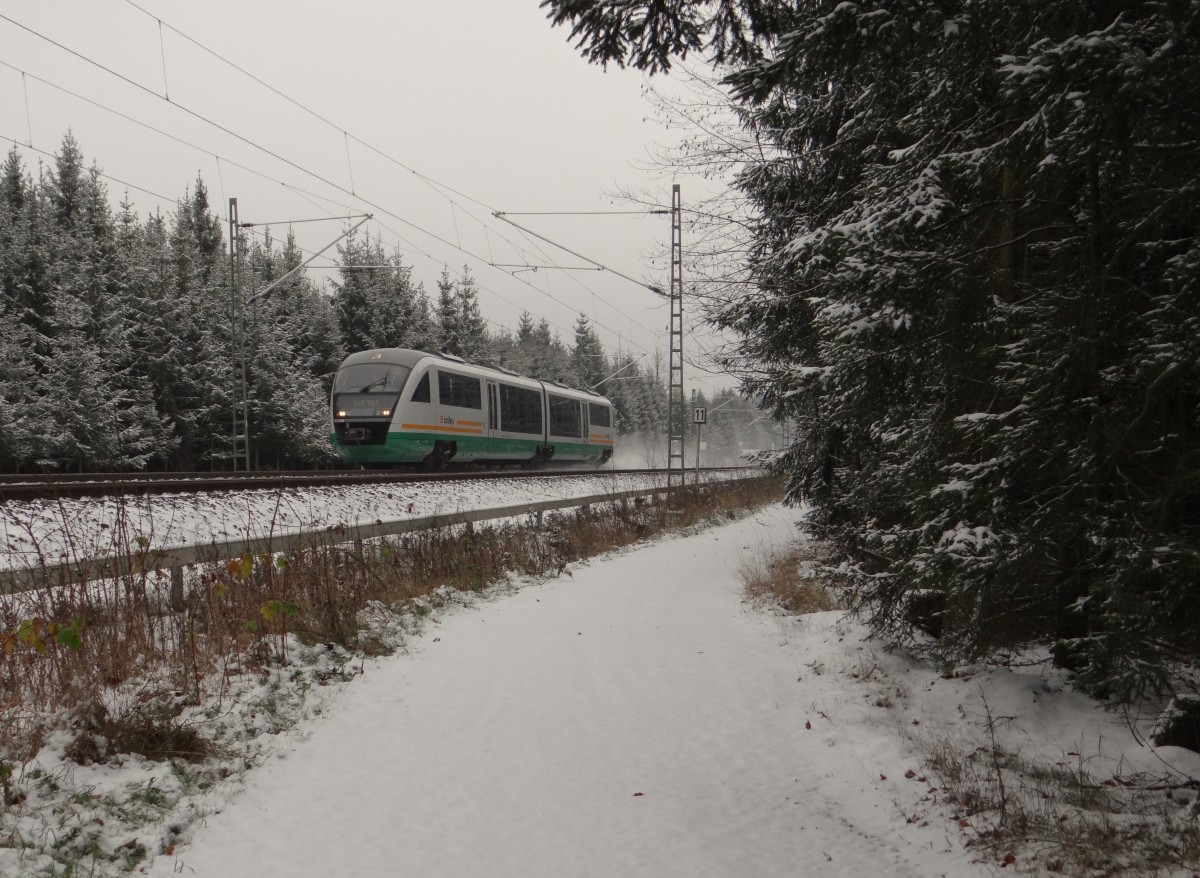 VT 04 der VBG zu sehen in Drochaus/V. im ersten Schnee in diesem Winter am 02.12.14.