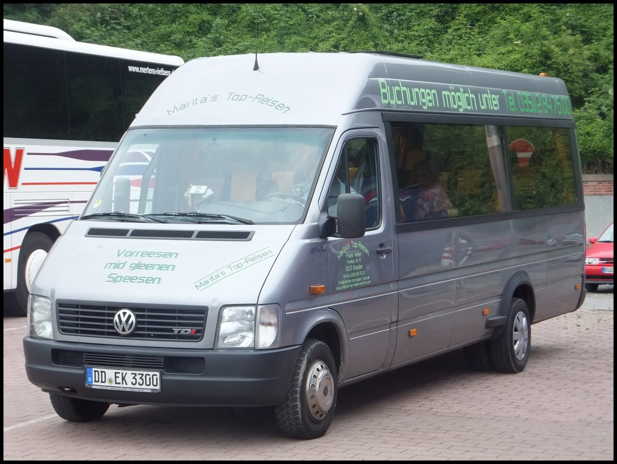 VW Crafter von Marita's Top-Reisen aus Deutschland im Stadthafen Sassnitz.