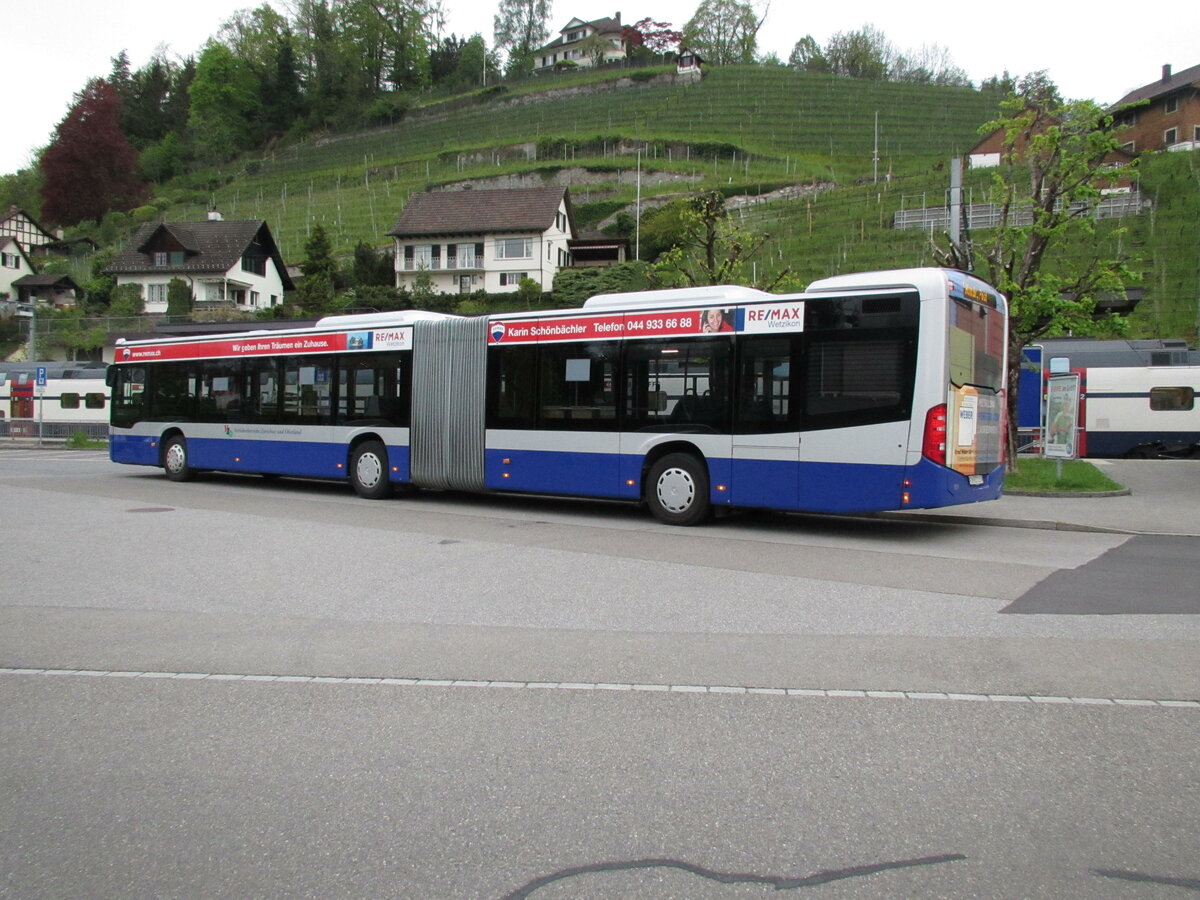 VZO - Mercedes Citaro Nr. 151 (Baujahr 2018) an der Haltestelle beim Bahnhof Feldbach am 6.5.21 