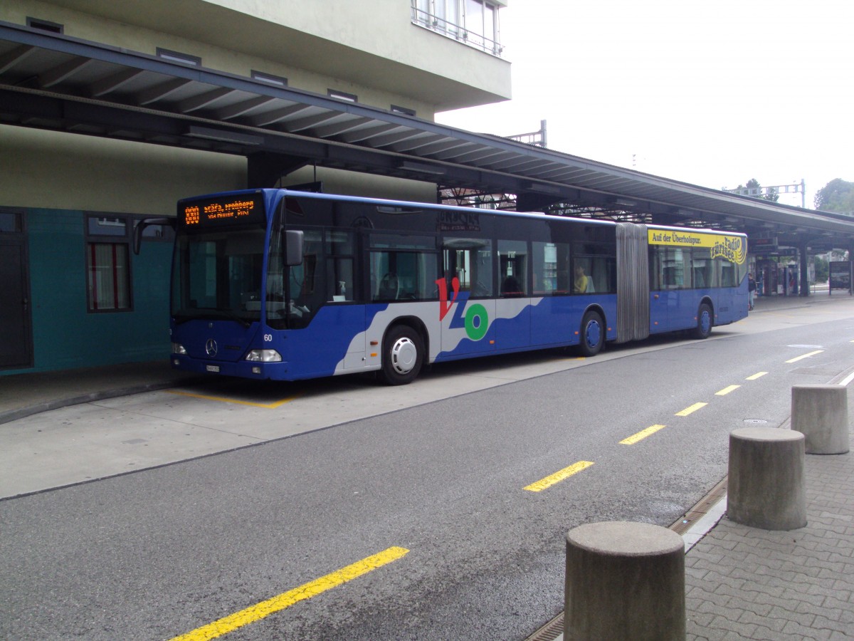 VZO-Mercedes Citaro NR.60 Baujahr 2000 am Bahnhof Rueti am 7.7.14. 