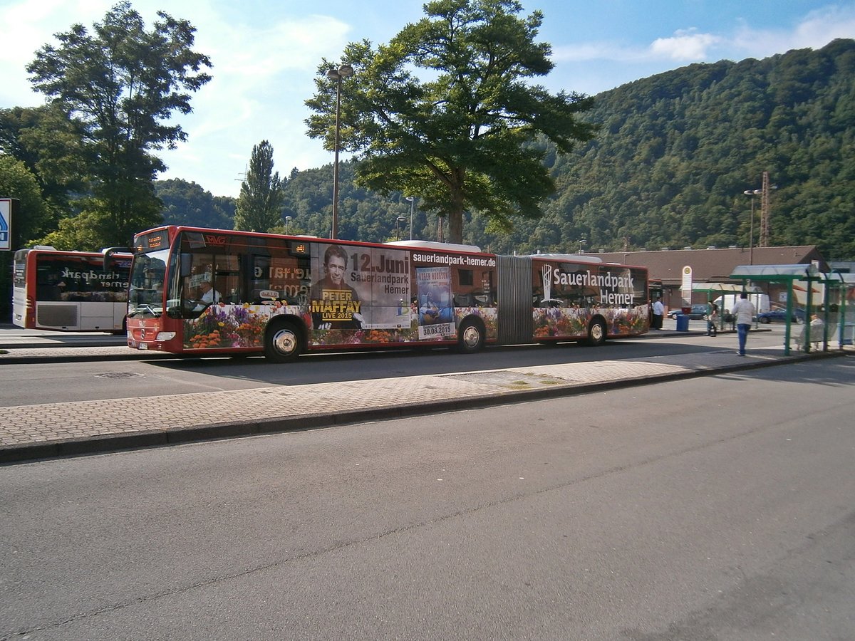 Werdohl Bahnhof,Schienersatzverkehr,Bus der MVG Lüdenscheid,, Aufnahmezeit: 2015:08:22 16:32:59