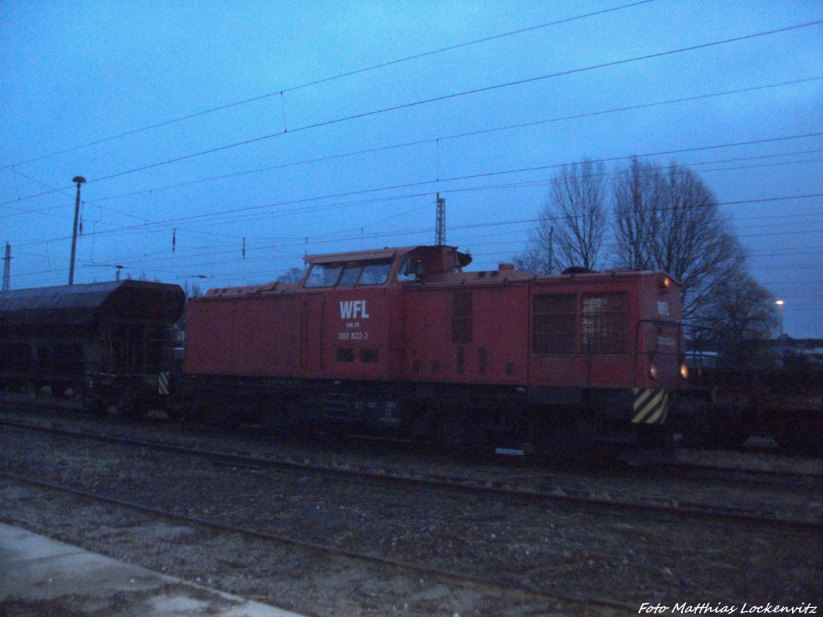 WFL 202 822-3 im Bahnhof Bergen auf R�gen am 17.12.13 